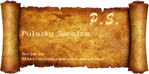Pulszky Sarolta névjegykártya
